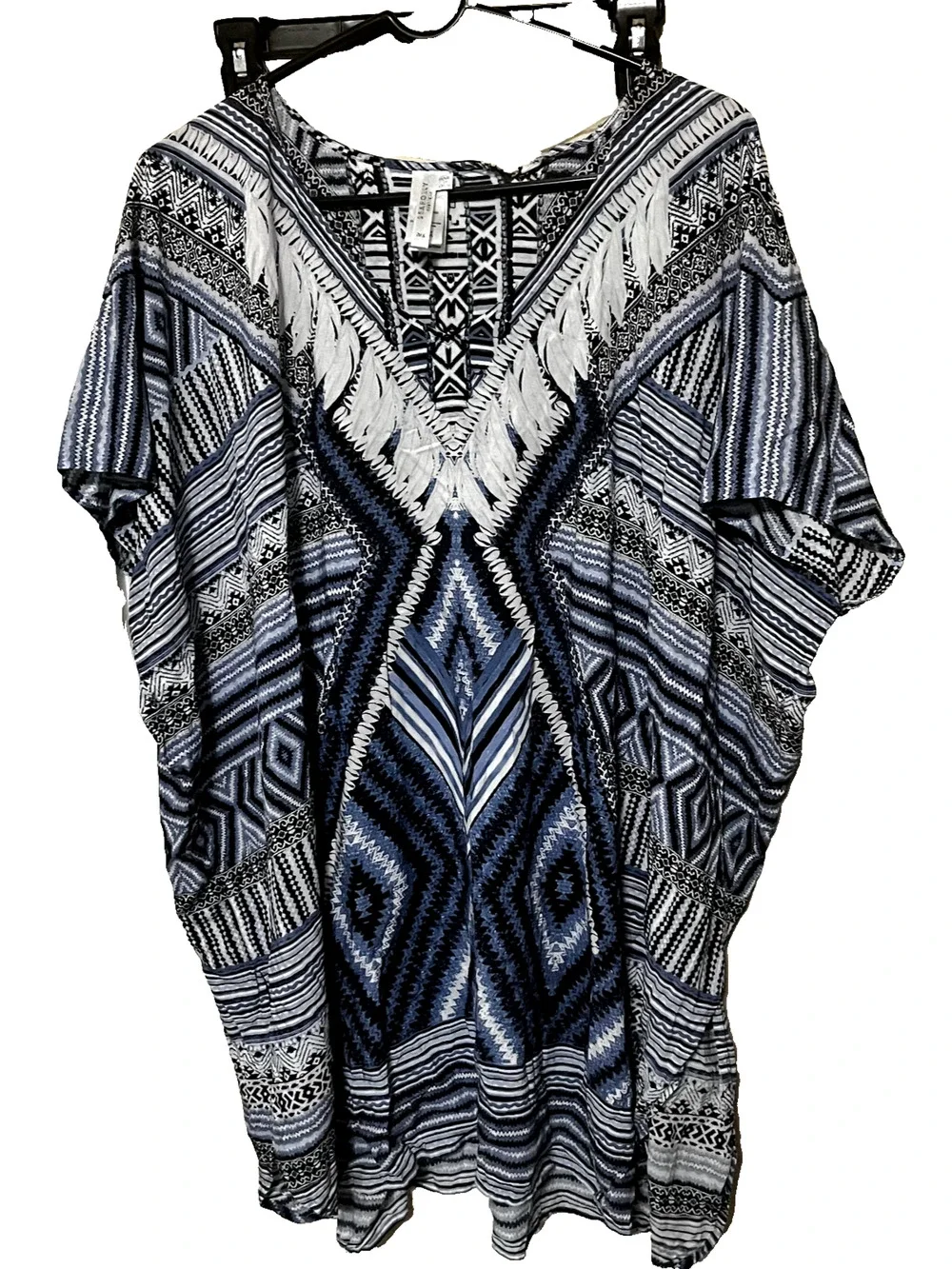 Seafolly Australia Swim Coverup Blue white Beach Boho‎ Womens O/S